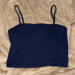 PacSun Dark Blue Crop Tank Top